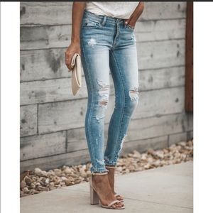 Distressed Vici Skinny jeans brand new!